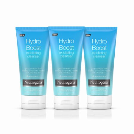 Neutrogena Hydro Boost Gentle Exfoliating Daily Facial Cleanser with Hyaluronic Acid, Face