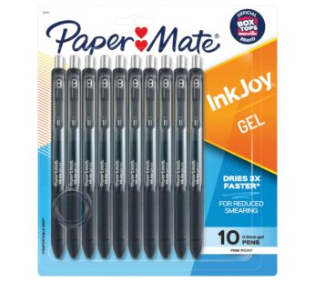 Paper Mate InkJoy Gel Pens, Fine Point, Black, 10 Count