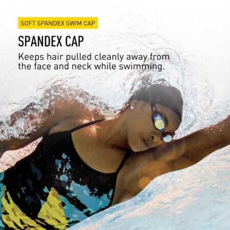 FINIS Spandex Cap - Swimming Cap for Women and Men - Black - Image 2