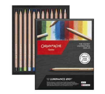 Caran d’Ache CARAN D`ACHE 6901 6901-712 Colored Pencils, Oil-based, Luminance, 12 Color Se