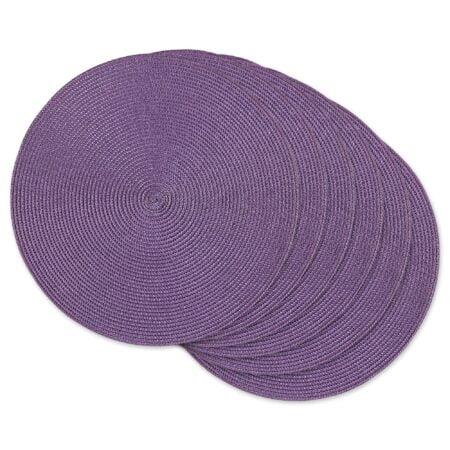 DII Classic Woven Tabletop Collection, Indoor/Outdoor Placemat Set, Round, 15" Diameter, E - Image 2