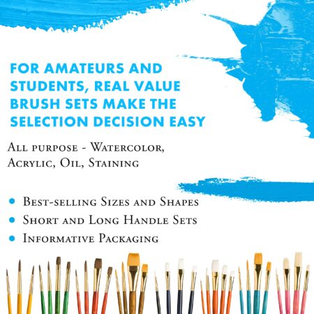 Princeton Art & Brush RealValue Paintbrush, Brown - Image 2