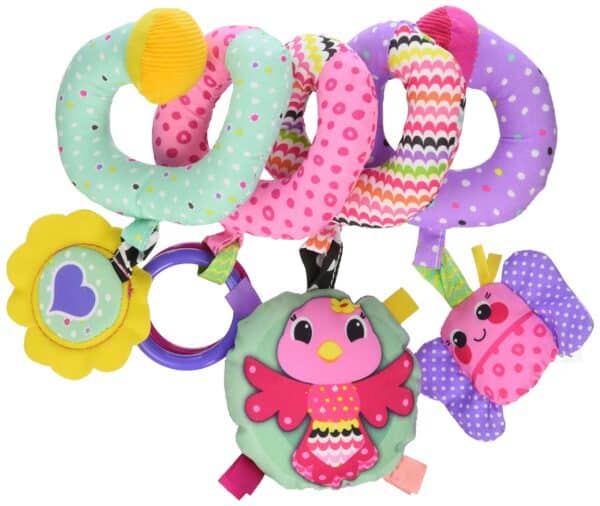 Infantino Stretch & Spiral Activity Toy - Textured Play Activity Toy for Sensory Explorati