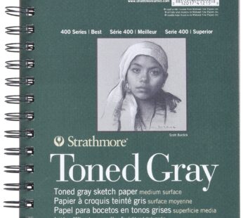 Strathmore 400 Series Sketch Pad, Toned Gray, 5.5×8.5 inch, 50 Sheets – Artist Sketchbook