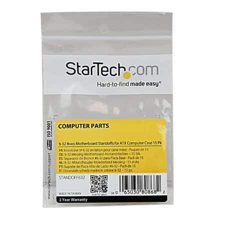 StarTech.com 6-32 Brass Motherboard Standoffs for ATX Computer Case - 15 Pack (STANDOFF632 - Image 3