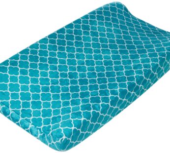 Summer Ultra Plush Changing Pad Cover, Teal Medallion