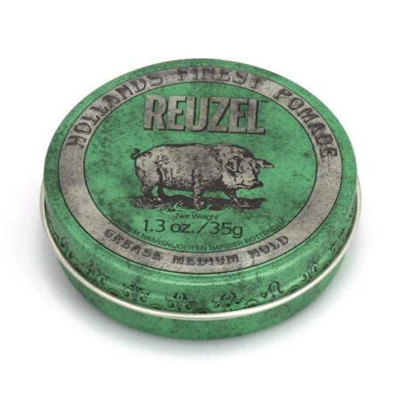 REUZEL Grease Hold Hair Styling Pomade Piglet Wax/Gel, Medium, Green, 1.3 oz, 35g - Image 2