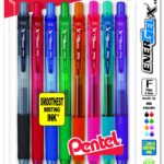 Pentel EnerGel-X Retractable Liquid Gel Pen, 0.5mm, Needle Tip, Assorted Ink, Pack of 8 (B - Image 2