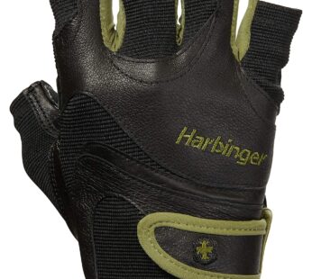 Harbinger FlexFit Non-Wristwrap Workout Weightlifting Gloves with Flexible Cushioned Leath