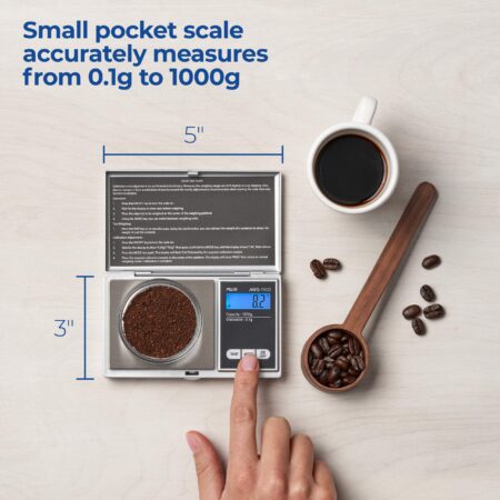 Series Digital Pocket Weight Scale, Lightweight, Accurate Measurement 1kg x 0.1g, (Silver) - Image 3