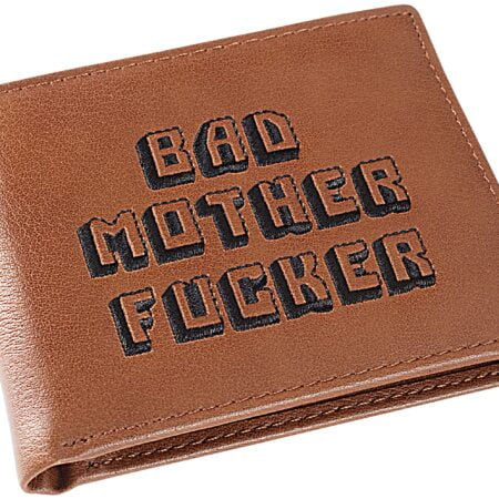 Miramax Officially Licensed Bad Mother Wallet Bi-fold Embroidered Brown Leather - Image 2