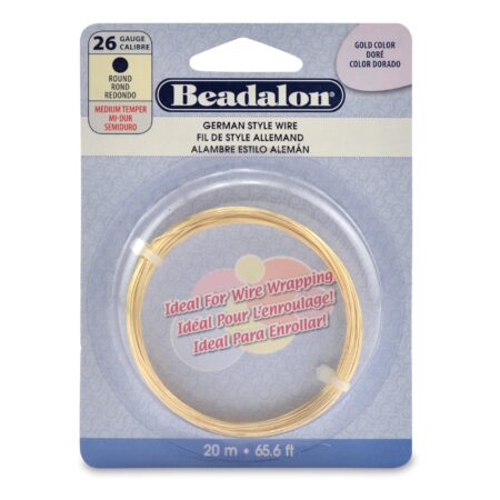 German Style Wire-Gold Round - 26 Gauge, 65.6'
