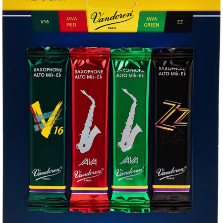 Vandoren SRMIXA25 Alto Sax Jazz Reed Mix Card includes 1 each ZZ, V16, JAVA and JAVA Red S - Image 2