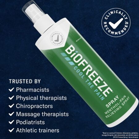 Biofreeze Menthol Pain Relieving Spray 16 FL OZ Colorless Spray For Pain Relief Associated - Image 4