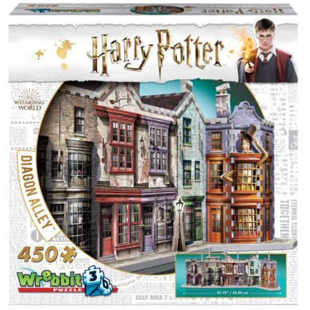 Wrebbit3D Harry Potter Diagon Alley 3D Puzzle for Teens and Adults | 450 Real Jigsaw Puzzl