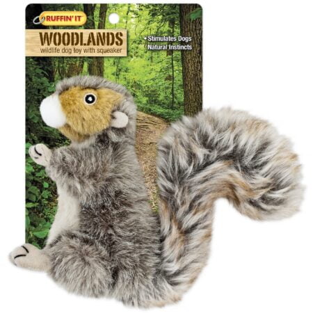 RUFFIN' IT Reaowazo Woodlands Plush Squirrel Dog Toy, Small - Image 2