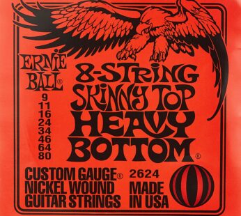 Ernie Ball 8-String Skinny Top Heavy Bottom Slinky Nickel Wound Electric Guitar Strings, 9