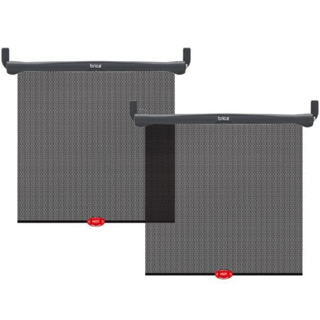 Munchkin  Brica  Sun Safety  Car Window Roller Shade with White Hot  Heat Alert, Black, 2 - Image 2