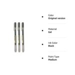 Muji Gel Ink Ball Point Pen, Black, 0.5mm, Pack of 3 (Japan Import) - Image 2