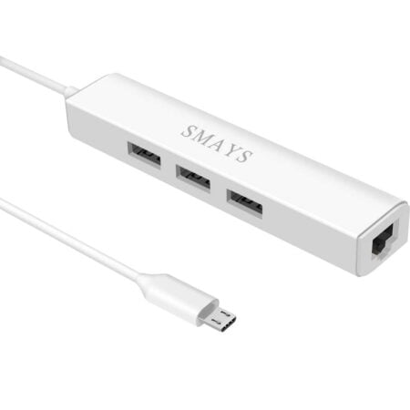 Ethernet Adapter for fire Stick TV Cube, Google Chromecast Ultra, Tivo Stream 4K - Micro U