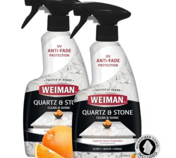 Weiman Quartz Countertop Cleaner and Polish (2 Pack w/Micro Towel) Clean and Shine Your Qu