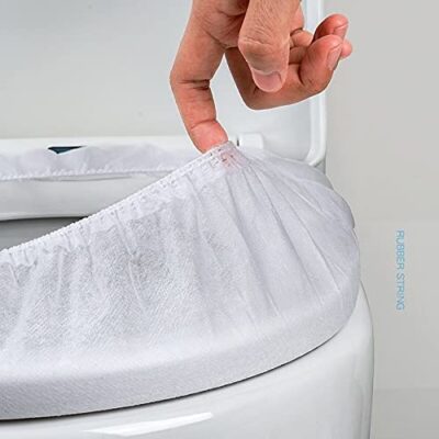 Disposable Toilet Seat Cover, 10 Counts Waterproof Elastic Travel Seat Covers for Public T - Image 5