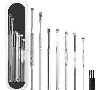 8 Pcs Ear Pick Earwax Removal Kit, Ear Cleansing Tool Set, Ear Curette Ear Wax Remover Too