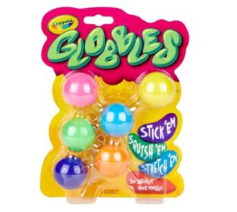 Crayola Globbles Fidget Toy (6ct), Sticky Fidget Balls, Squish Gift for Kids, Sensory Toys