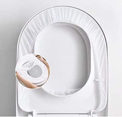 Disposable Toilet Seat Cover, 10 Counts Waterproof Elastic Travel Seat Covers for Public T - Image 4