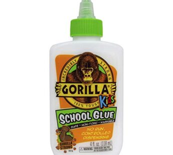 Gorilla Kids School Glue, 4 Ounce. Bottle, White, (Pack of 1)