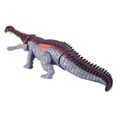 Mattel Jurassic World Massive Biters Sarcosuchus Larger-Species Dinosaur Action Figure, Ta - Image 7