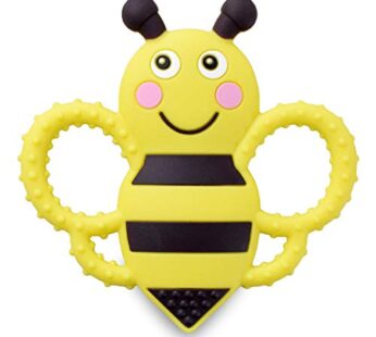 sweetbee Buzzy Bee Teether Toy, Multi-Textured, Soft & Soothing, Easy to Hold (BPA Free, F