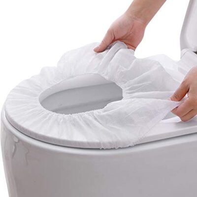 Disposable Toilet Seat Cover, 10 Counts Waterproof Elastic Travel Seat Covers for Public T - Image 8