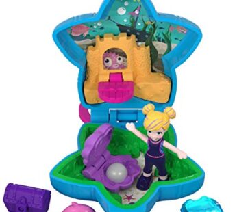 Polly Pocket Tiny Pocket Places Aquarium Compact with Micro Polly Doll & Accessories