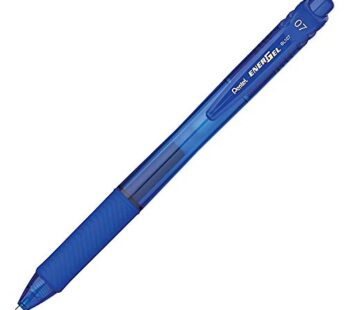 Pentel EnerGel-X Retractable Liquid Gel Pen, 0.7 mm, Blue, Pack of 12