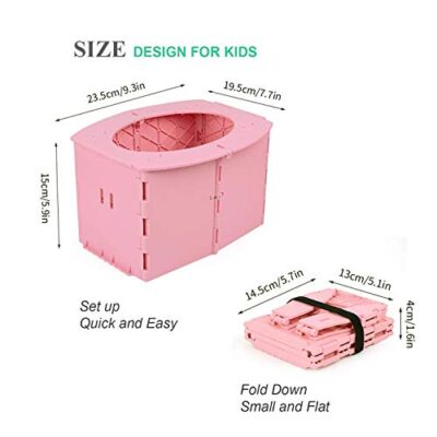 ymmsuuie Travel Potty for Kids, Reusable Portable Folding Potty for Toddler, Travel Foldab - Image 2