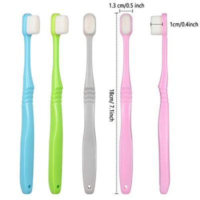 4 Pieces Soft Micro-Nano Manual Toothbrush Extra Soft Bristles Toothbrush with 20,000 Bris - Image 4