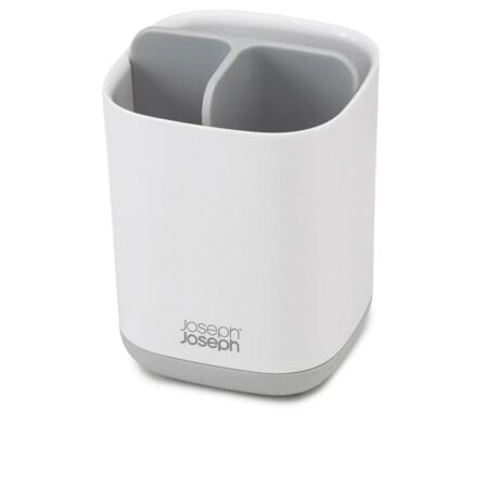 Joseph Joseph Easy-Store - Compact Toothbrush Holder Caddy Bathroom Storage , Grey/White,