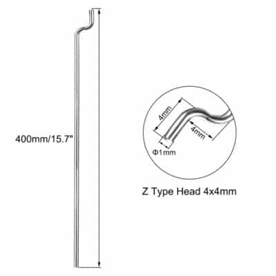 uxcell 1mm x 400mm (15.7 Inch) Steel Z Pull/Push Rods Parts for RC Airplane Plane Boat Rep - Image 2