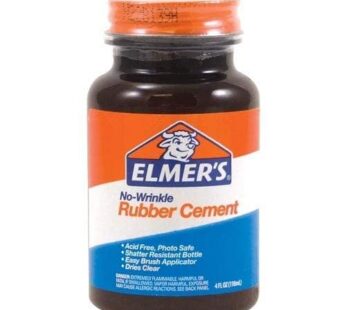 Elmer’s E904 Rubber Cement, Repositionable, 4 oz, 18 Pack