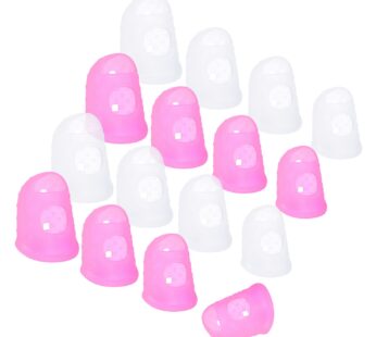 Wisdompro 16 Pcs Finger Tips, 4 Sizes Silicone Thimble Fingertip Grips Finger Protectors P