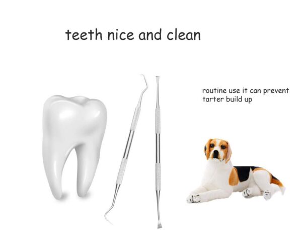 wzhe Dog Tooth Scaler and Scraper - 2 Pack Upgrade Pet Tarter Remover with Different Angle - Image 3
