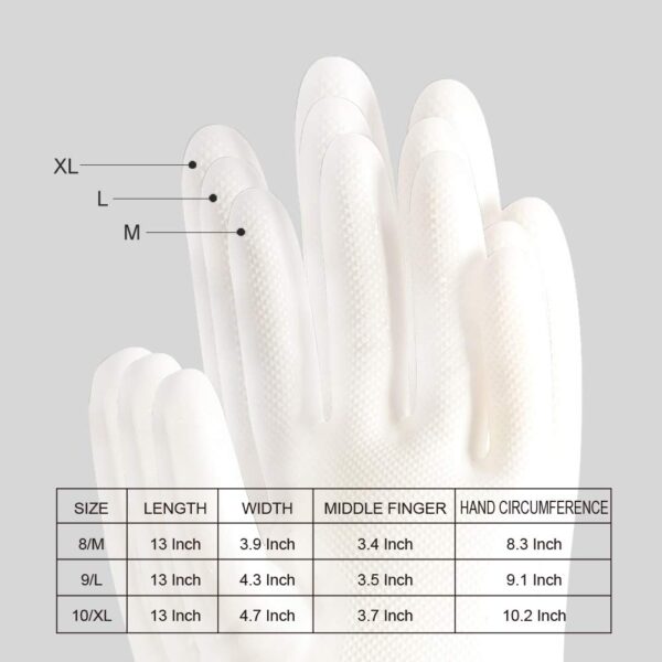 BOOMJOY Nitrile Cleaning Gloves, Heavy Duty Dishwashing Gloves, Reusable Medium Gloves for - Image 6