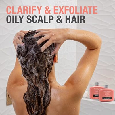 Neutrogena Exfoliating Healthy Scalp Clarify & Shine Shampoo for Oily Hair and Scalp, Anti - Image 3