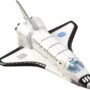 Playmaker Toys NASA Die Cast 6" USA Space Shuttle with Pullback Action, Light and Sound