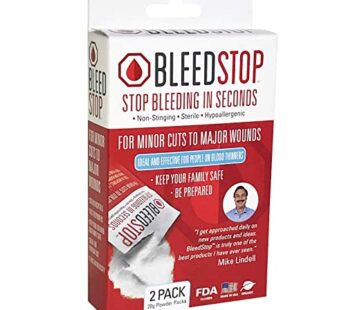 Bleedstop Stop Bleeding in Seconds Emergency First Aid for Home Kids and Family (2) 20g Po