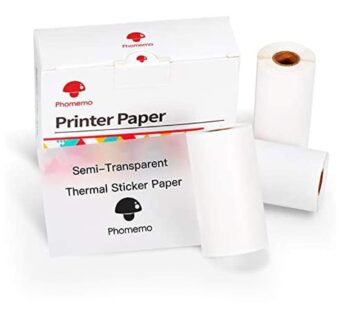 Phomemo Semi-Transparent Sticker Thermal Paper, Self-Adhesive for for Phomemo M02/M02 Pro/