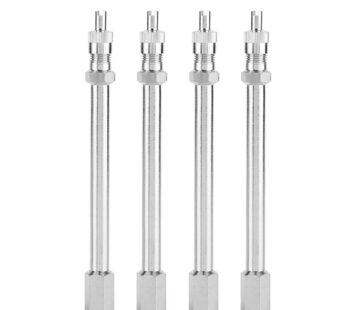 valve stem extenders – Tire Valve Extensions 100mm Chrome Tyre Valve Stem Extension Rod Wh