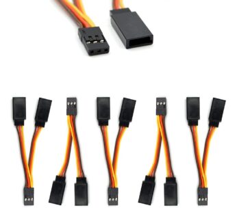 5 Pcs JR/Futaba Style Servo 1 to 2 Y Harness Leads Splitter Cable Male to Female Extension