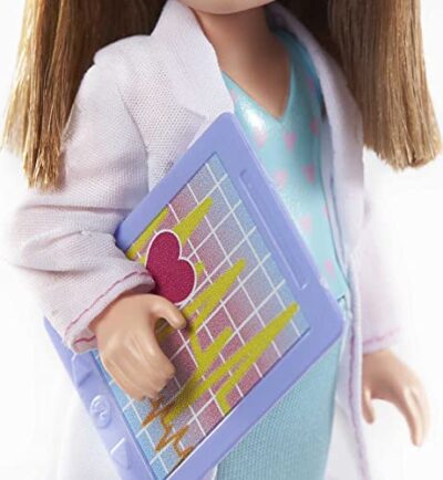 Barbie Doll & Playset with Brunette Chelsea Can Be Doctor Doll & Accessories Including Cli - Image 4